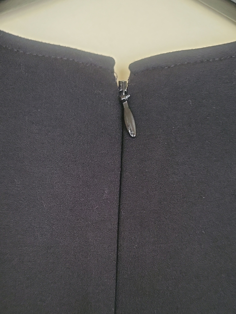 LUCKY BRAND Sleeveless Black and Gray Patterned Midi Dress - Picture 7 of 7